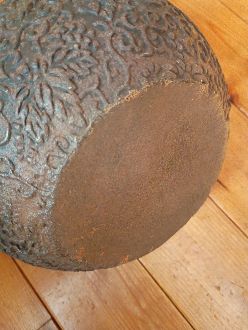 祥雪堂　鉄瓶 　花　鳳凰