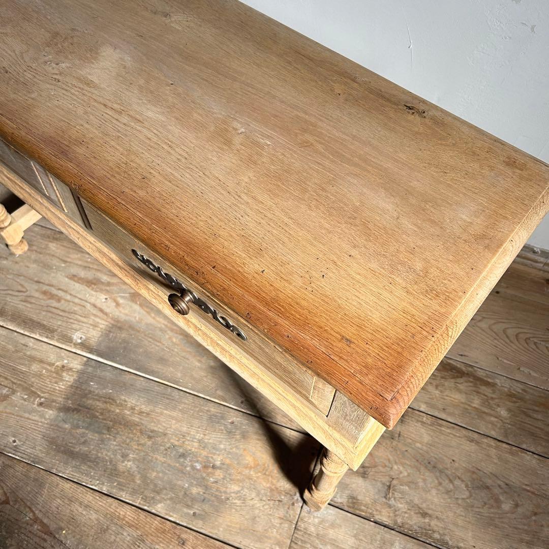 フランス アンティーク サイドテーブル 引き出し2杯　木製 コンソール　剥離