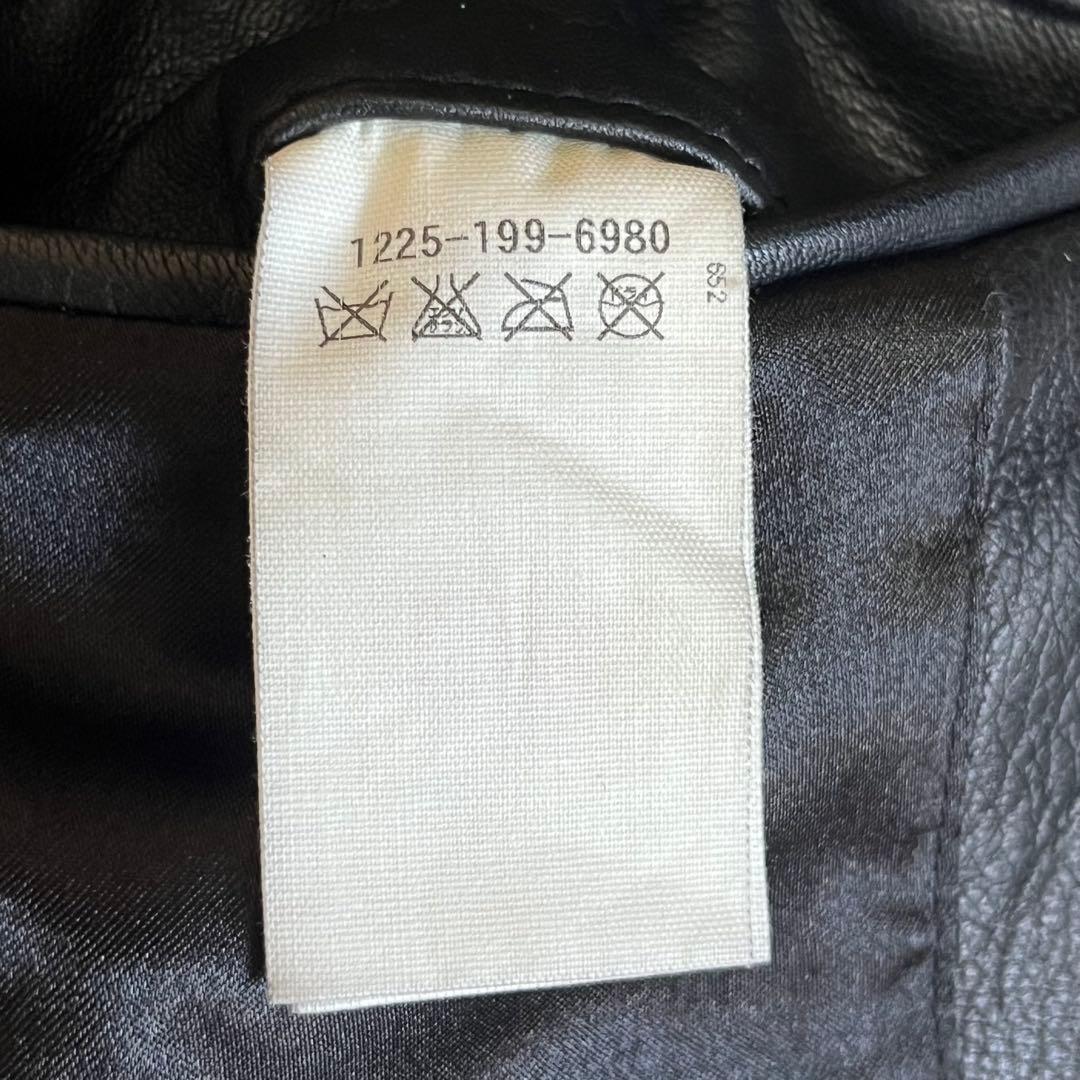 【美品】ユナイテッドアローズ 羊革 シングルライダース レザージャケット 黒 L