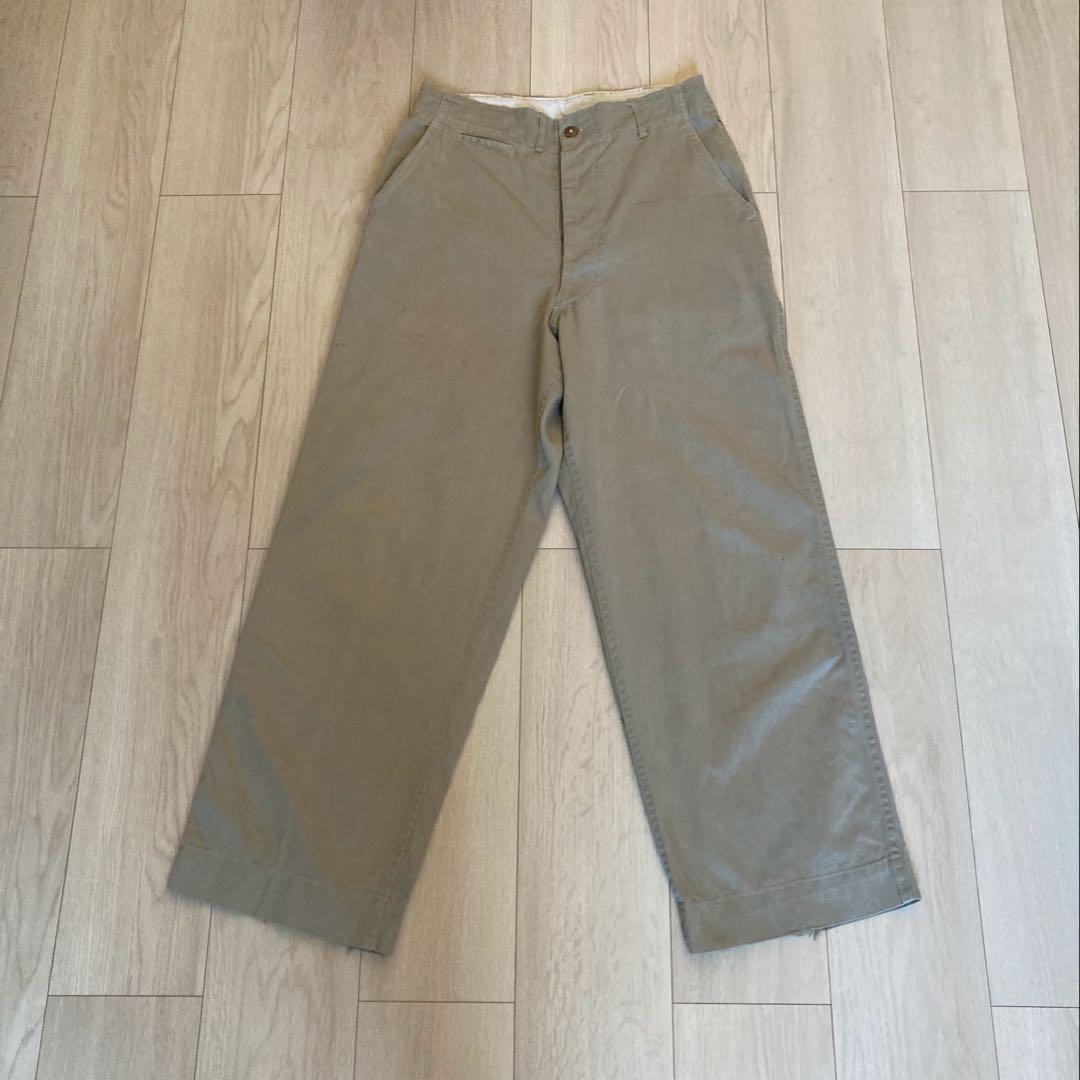 40s U.S.ARMY 45カーキ　45チノ チノパン ヴィンテージ