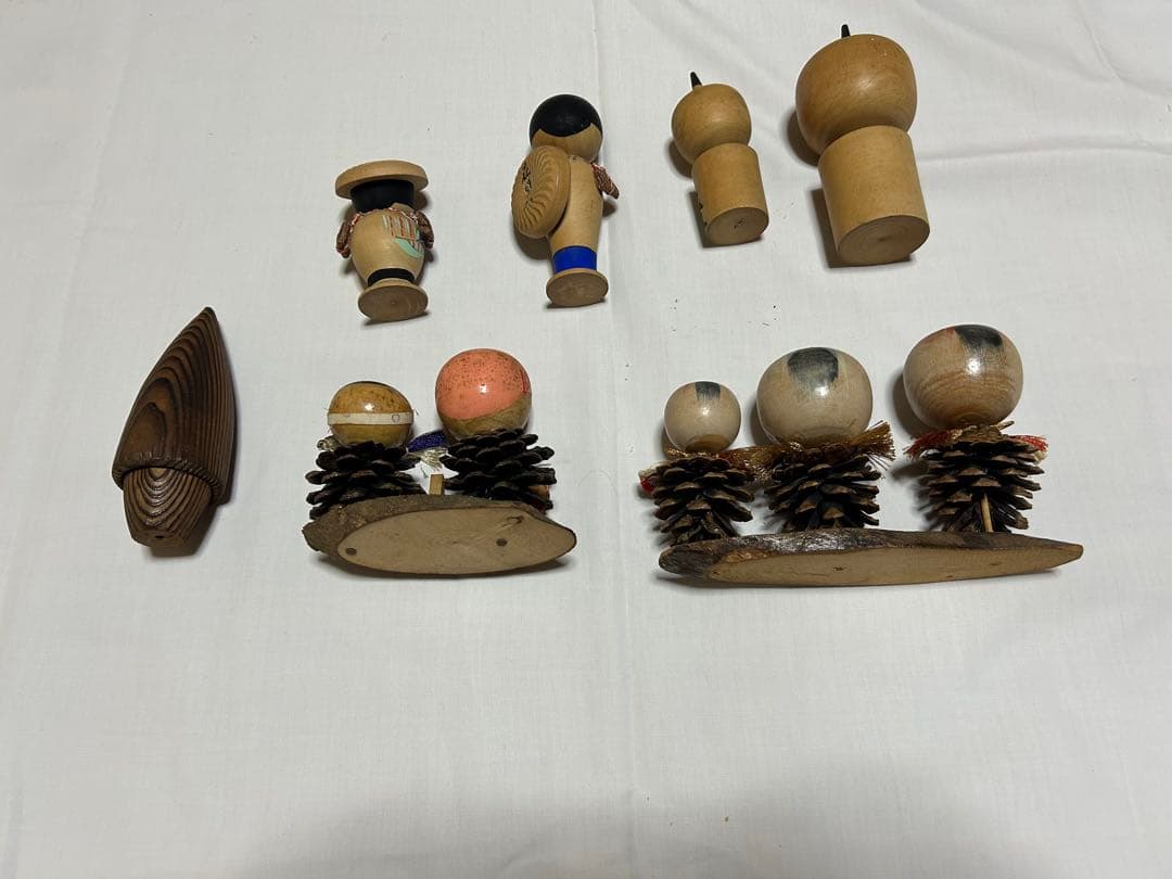 伝統的な木製こけし人形コレクション　まとめ売り