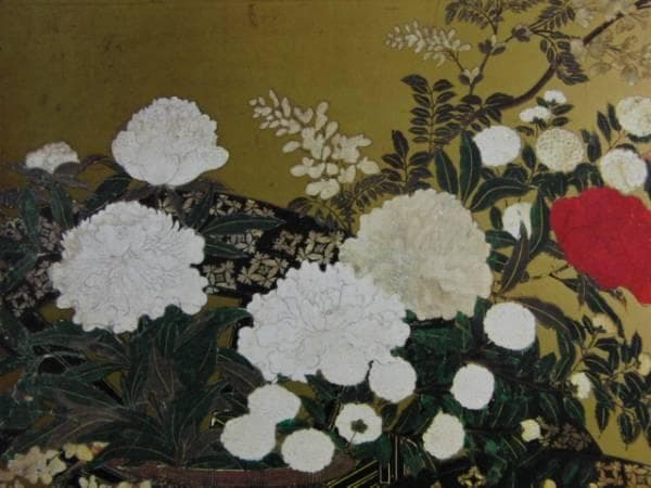 花車図屏風、超希少・大判画集画、新品高級額装付