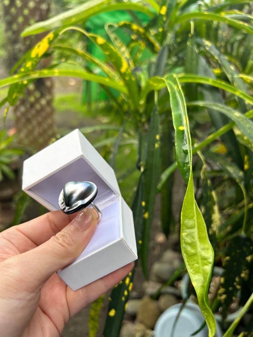 希少　黒蝶真珠　タヒチパール　タヒチマペパール　リング