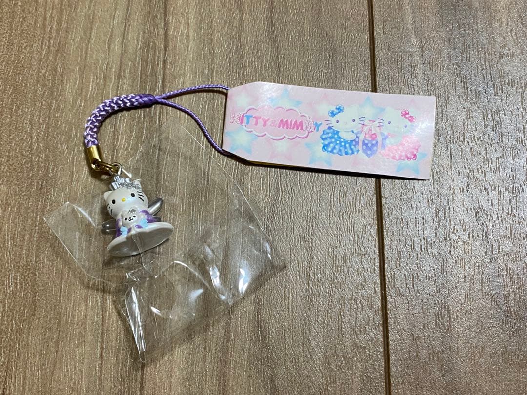 ハローキティ ストラップ 根付 ねつけ クイーンKITTY&MIMMY 28th