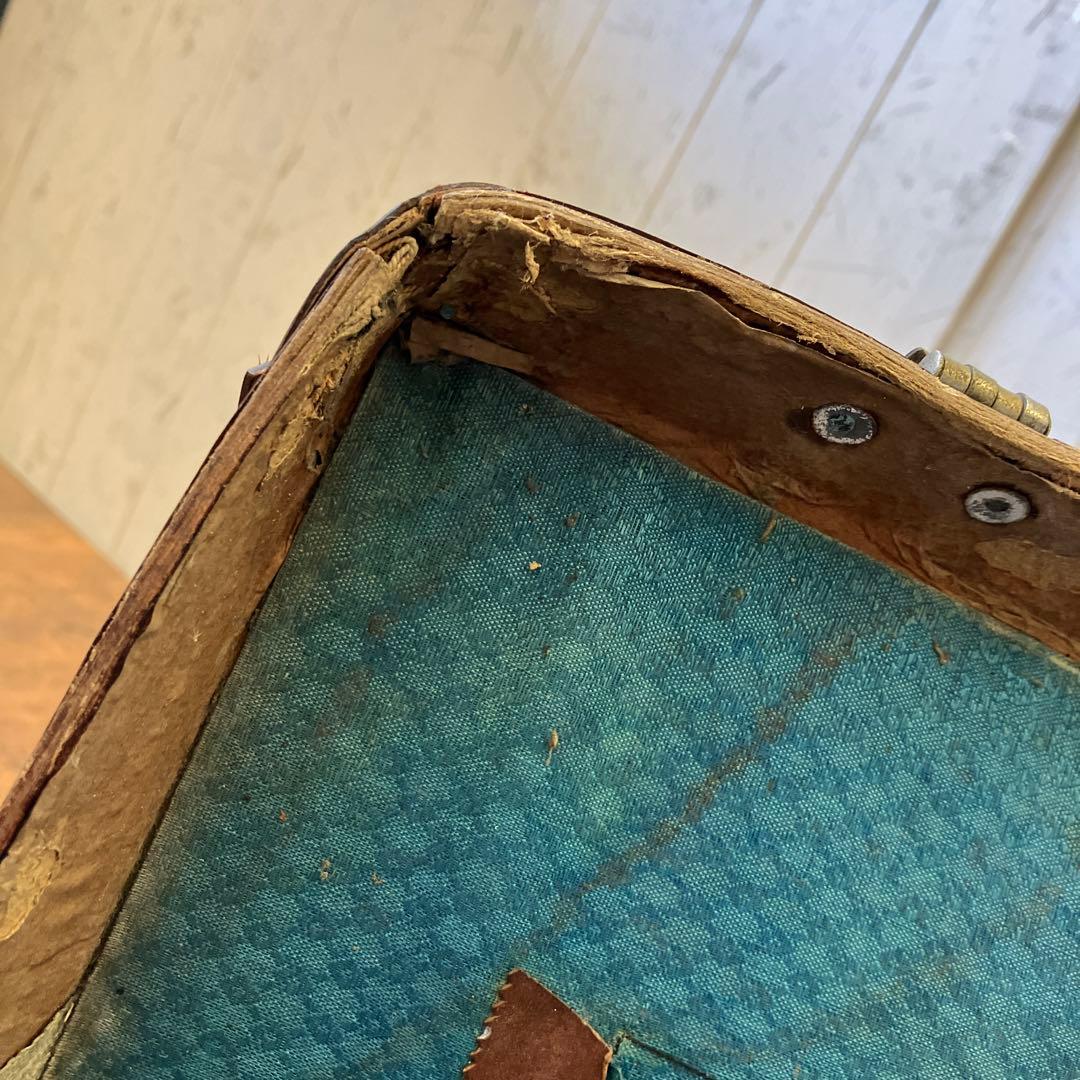 昭和レトロ アンティーク ヴィンテージ レザートランクケース スーツケース古道具