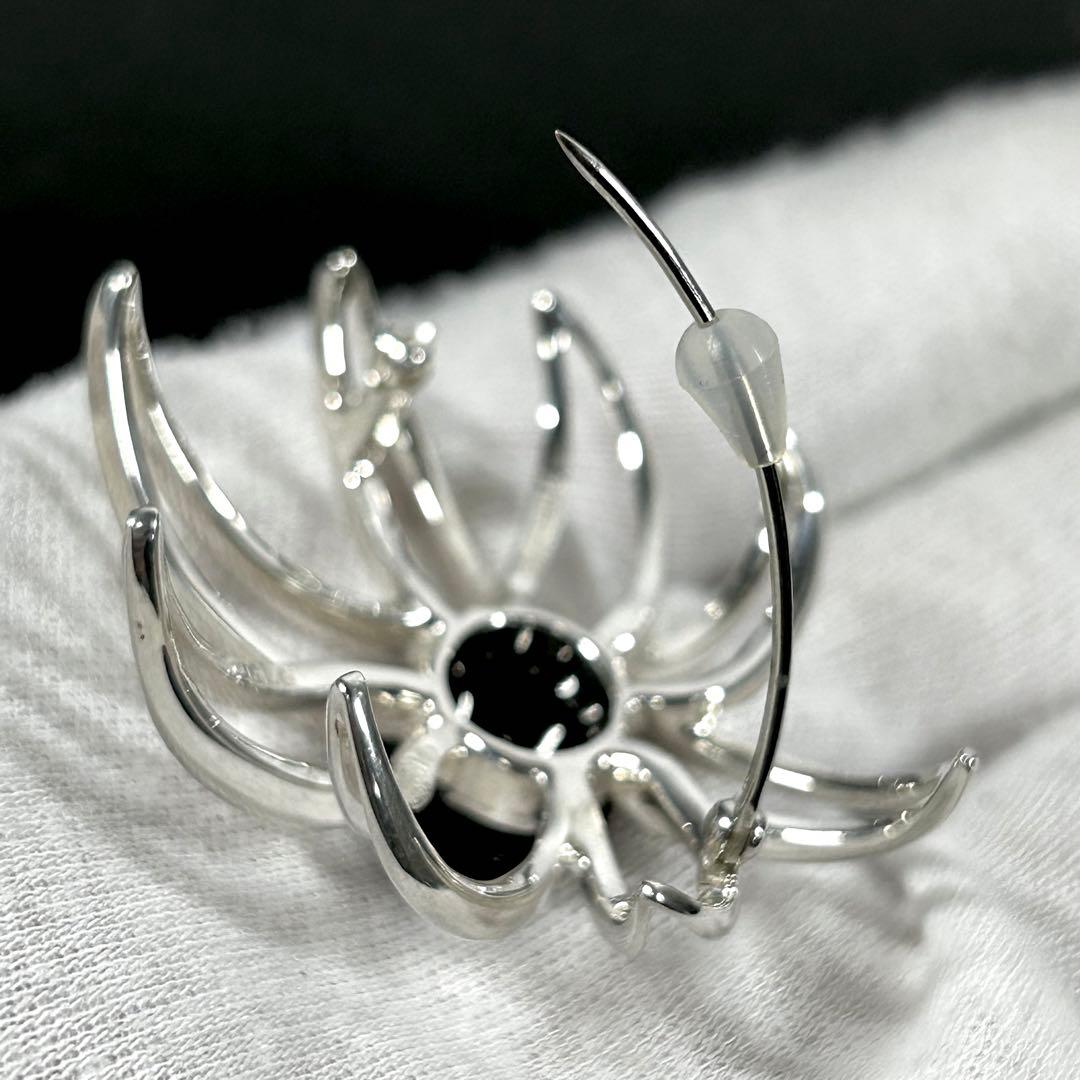 ティファニー ブローチ ファイヤーワークス シルバー925×オニキス 箱付き