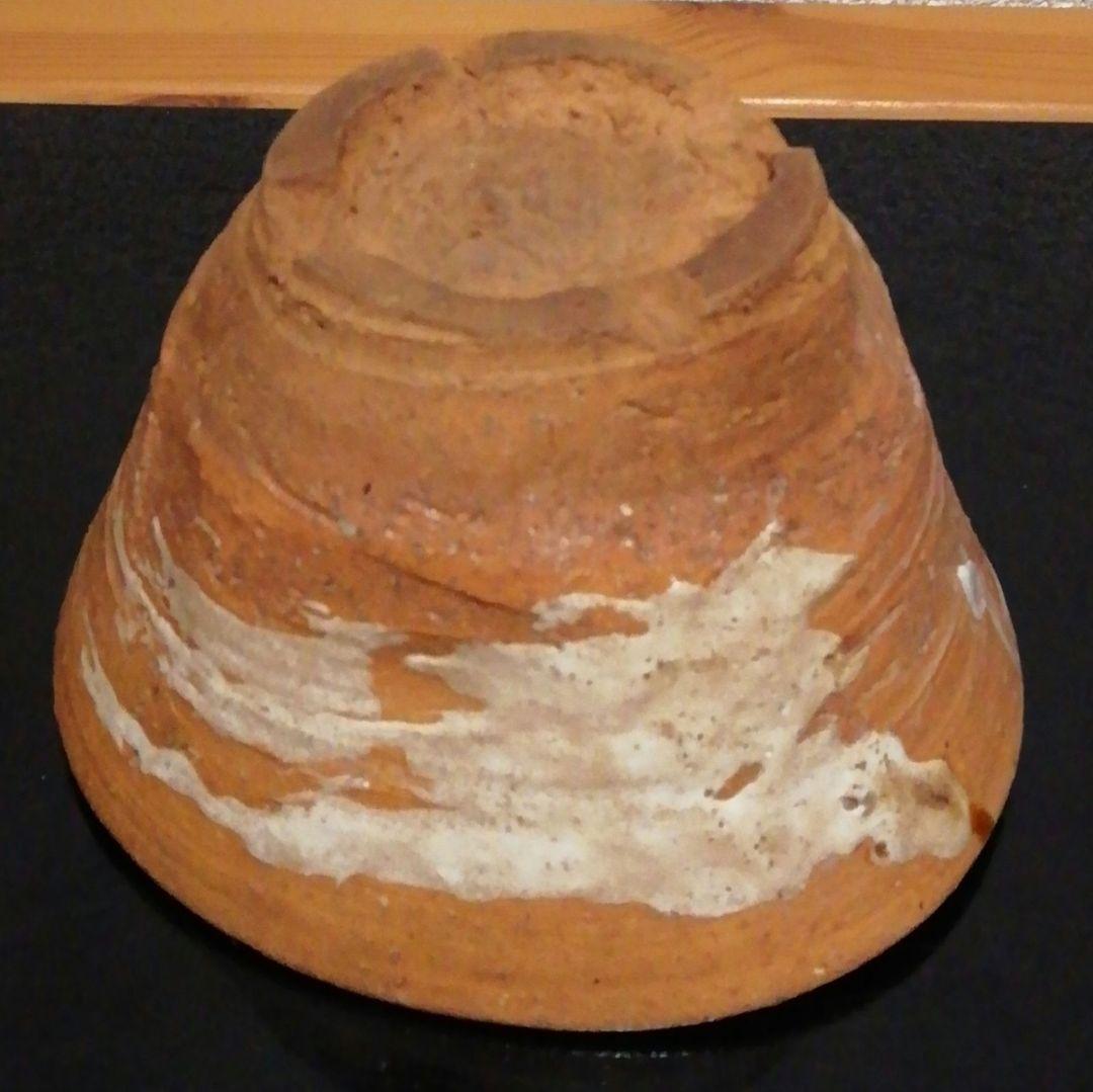 五代　五十嵐信平作　古曽部焼　刷毛目　茶碗　共箱　茶道具