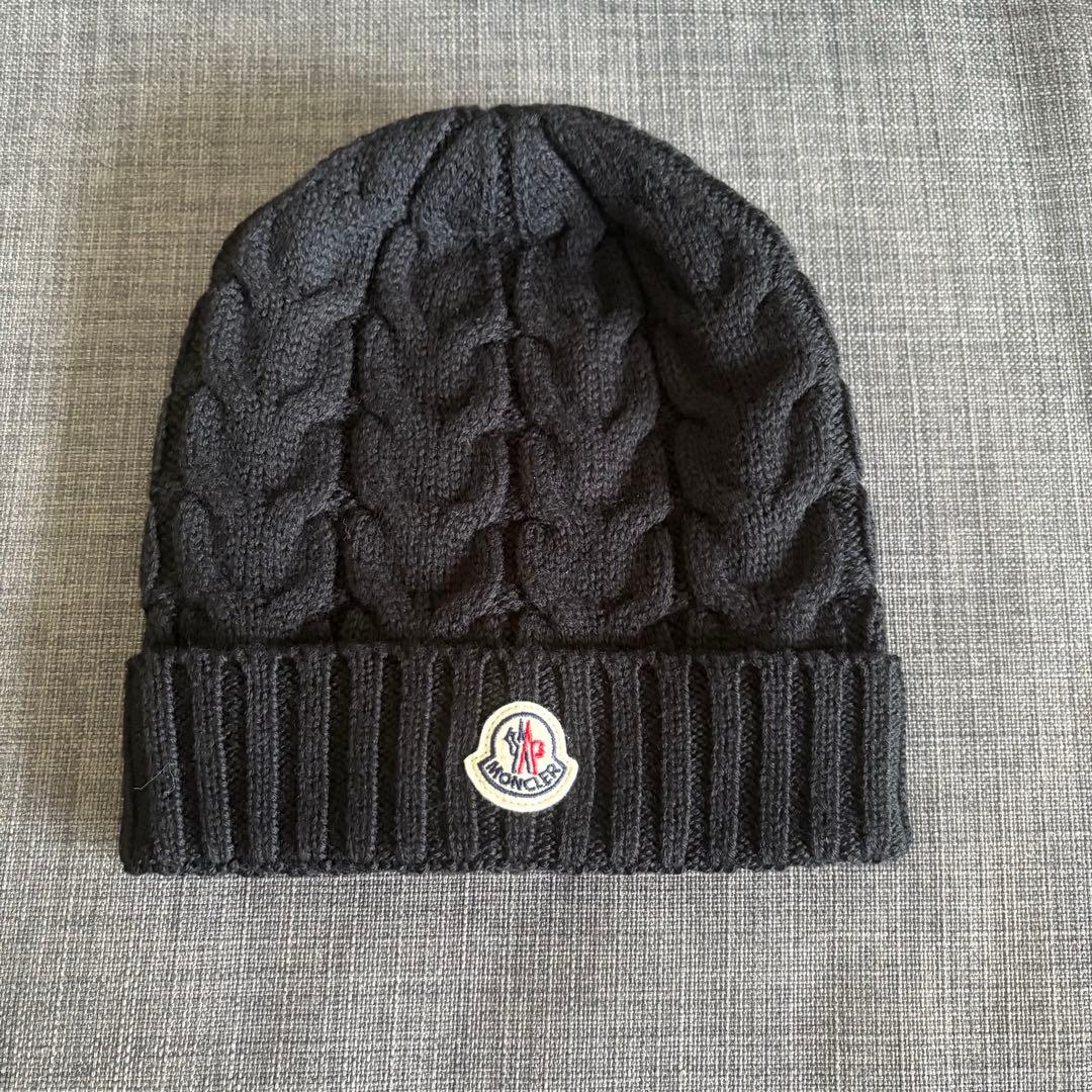 MONCLER モンクレール キッズ チルドレン ロゴパッチニット帽　ビーニー
