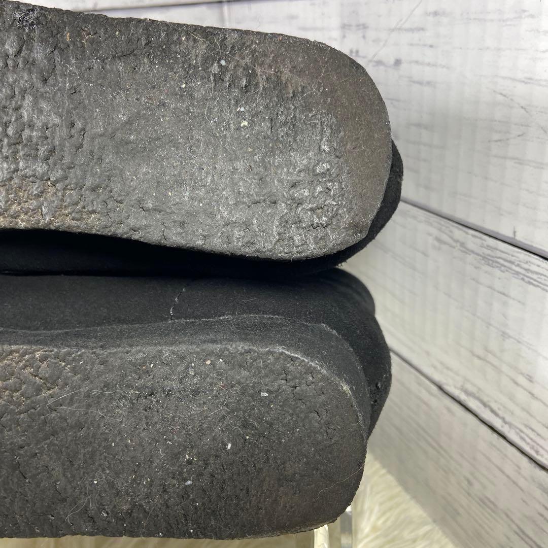 チャーム＆変え紐付✨クラークスCLARKS ORIGINALS ワラビー 黒色