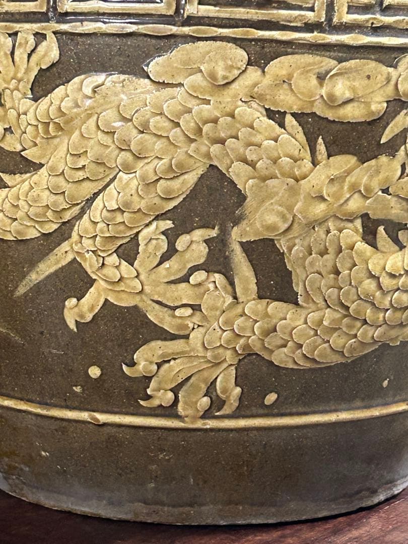 中国　龍紋大瓶　アンティーク　送料込み0912