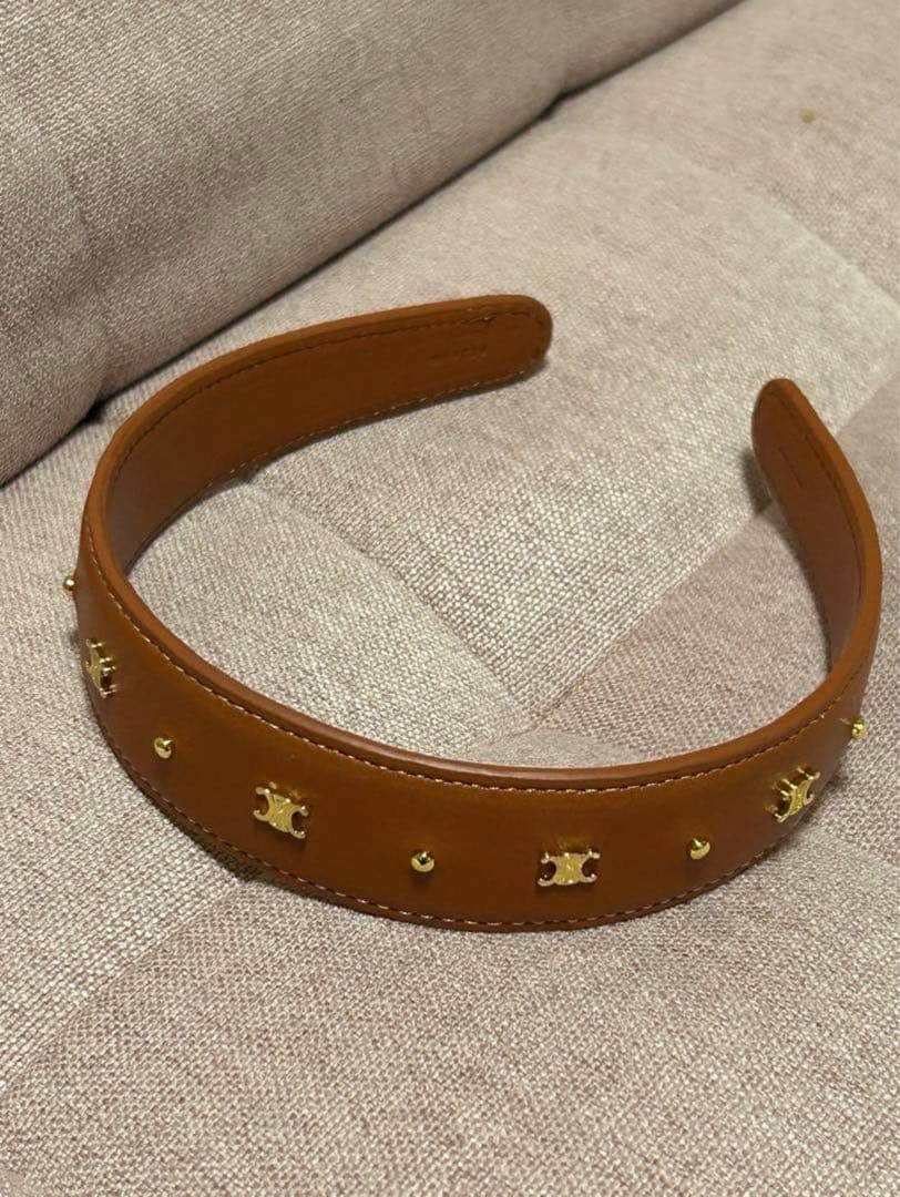 CELINE ブラウンヘアバンド　カチューシャ