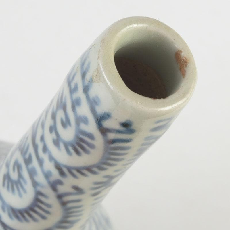 伊万里焼　古伊万里　染付　蛸唐草文　徳利　一輪挿　花生　V　9710