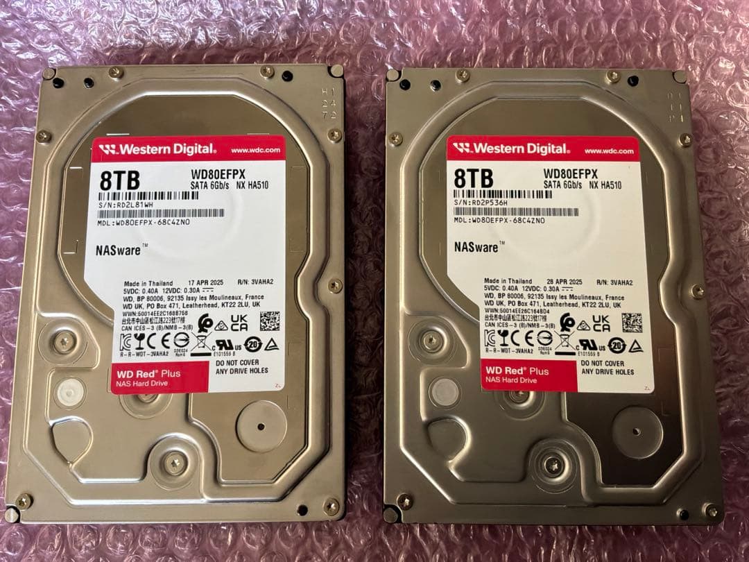 内蔵型ハードディスクドライブ Western Digital WD80EFPX 8TB HDD RedPlus