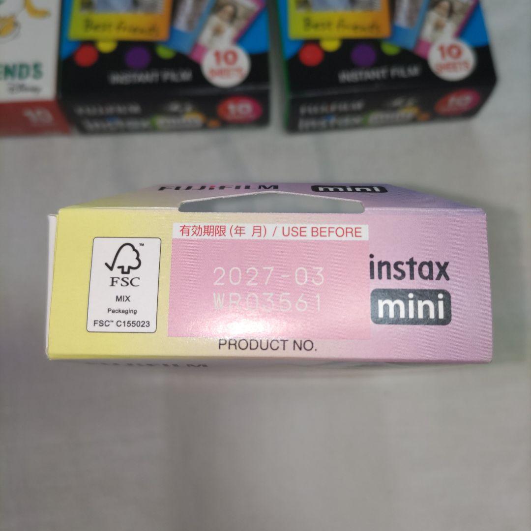 新品　チェキ　instax mini 10シート　ミッキー＆フレンズ　レインボー