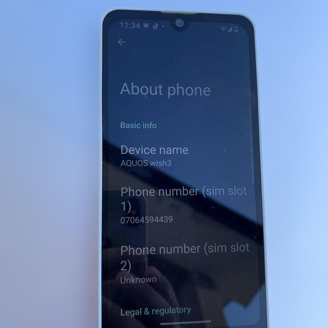 AQUOS wish3スマートフォン ホワイト 約インチ
