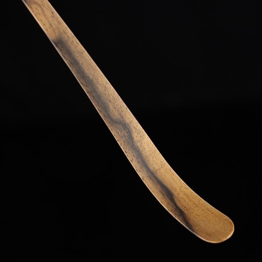 Y2916-4 茶道具 齋藤透 黒柿茶杓 共箱　　＃3