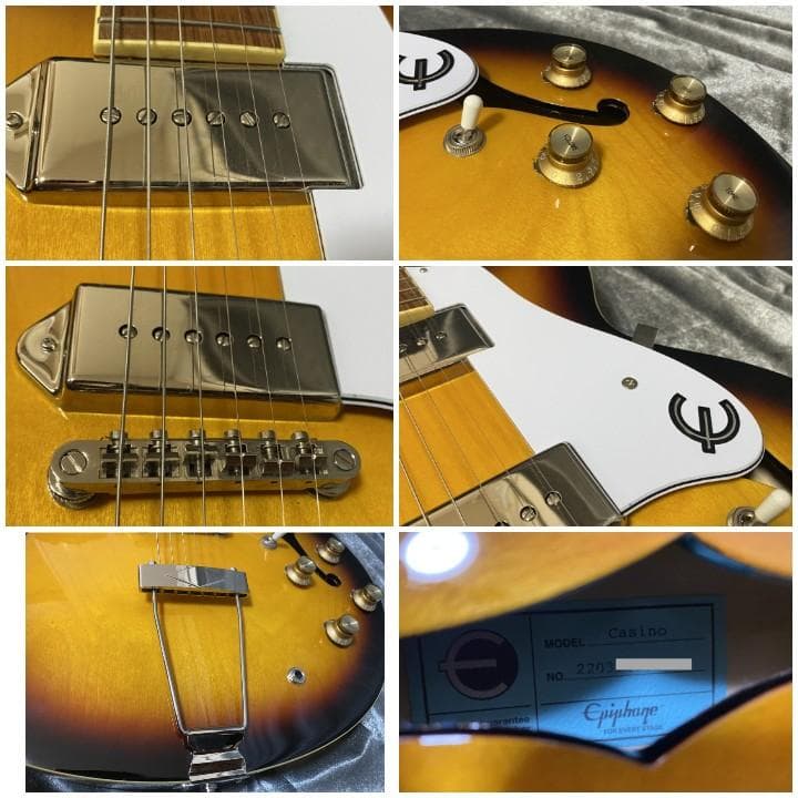 ★美品 2022年製 Epiphone CASINO カジノ セミアコ定番の名器