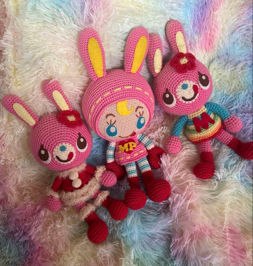 メゾピアノmezzo ベリエ　ぬいぐるみ ウサギキャラクター 3体セット