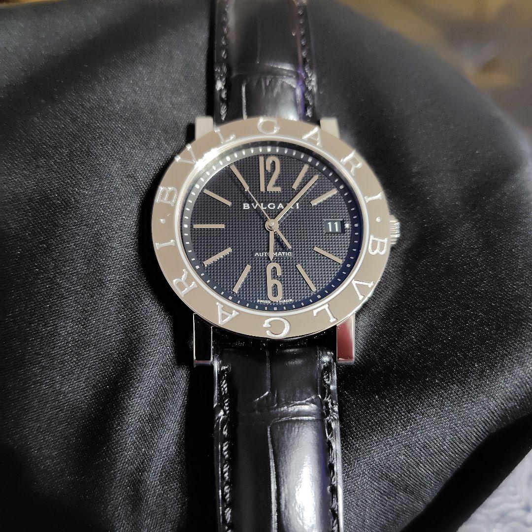 【新品未使用】BVLGARI時計 BB38BSLDブルガリブルガリ（黒文字盤）