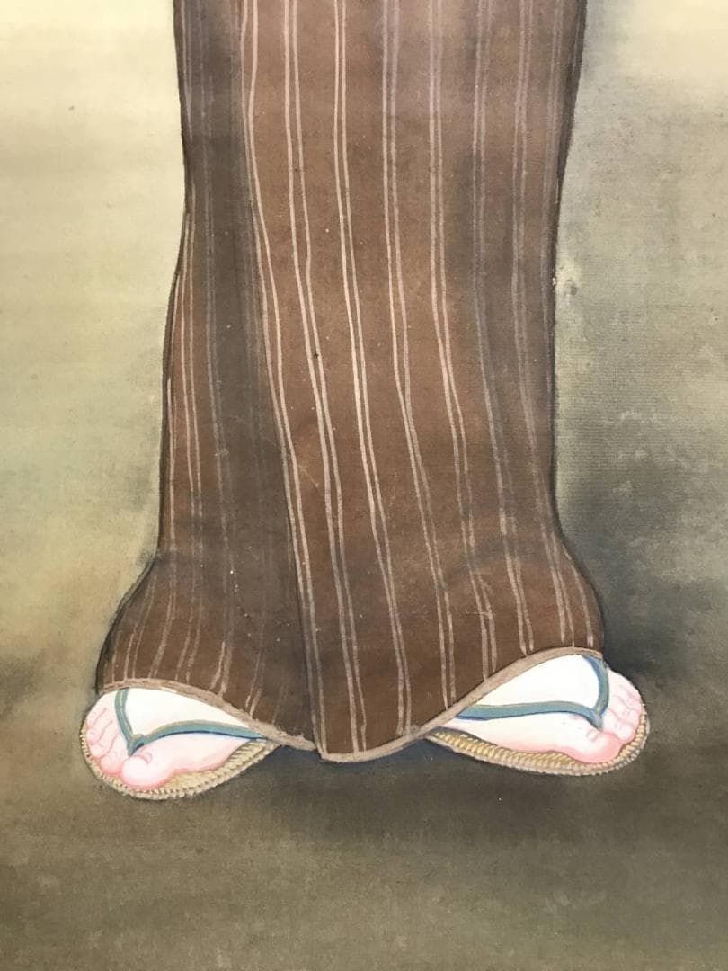 【真作】秀雪/歌舞伎役者絵/浮世絵/人物図/美人画/掛軸/名家伝来/AD-968