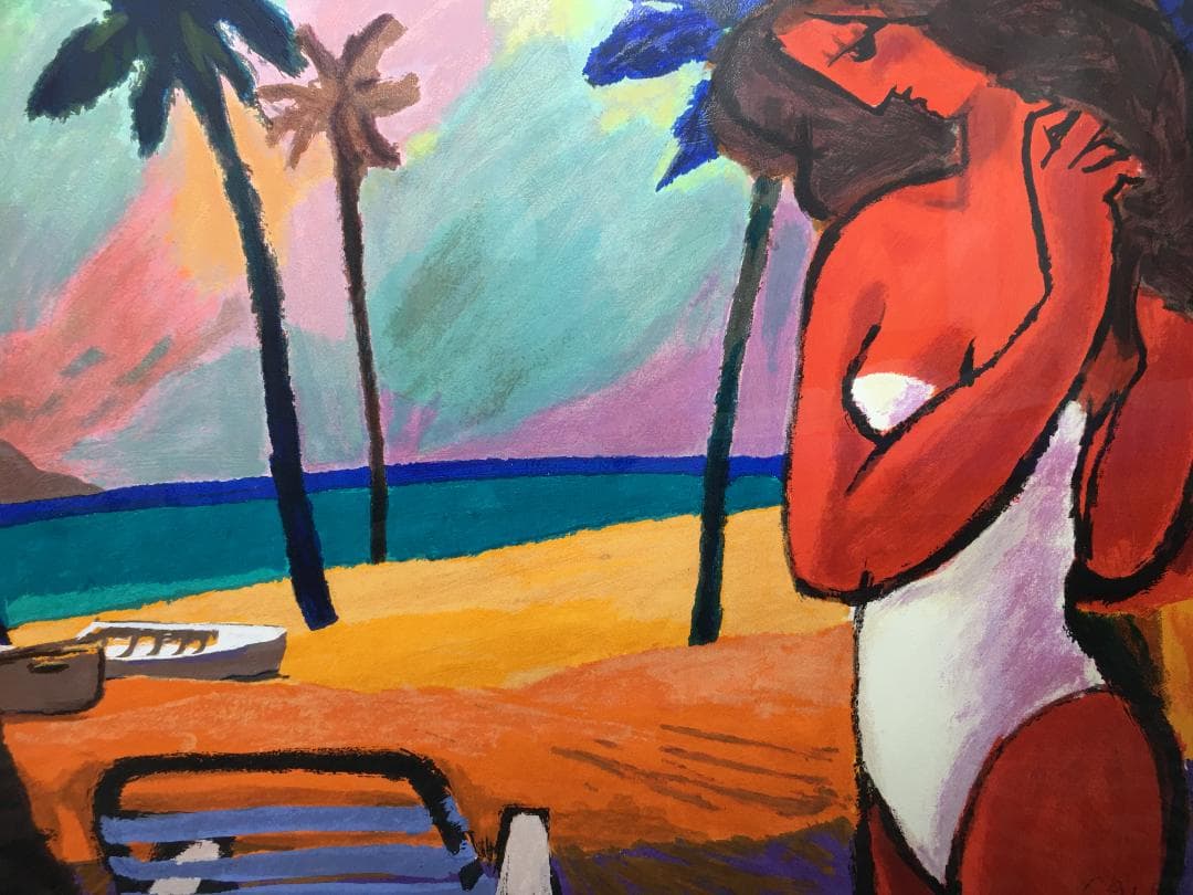 【真作】Michael Leu　マイケル・ルー　シルクスクリーン　直筆サイン