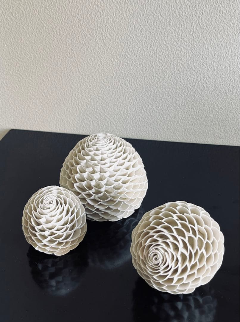 山元規子　オブジェ　陶ー卵殻ー（S）見立て　茶室飾　茶道　インテリア　アート