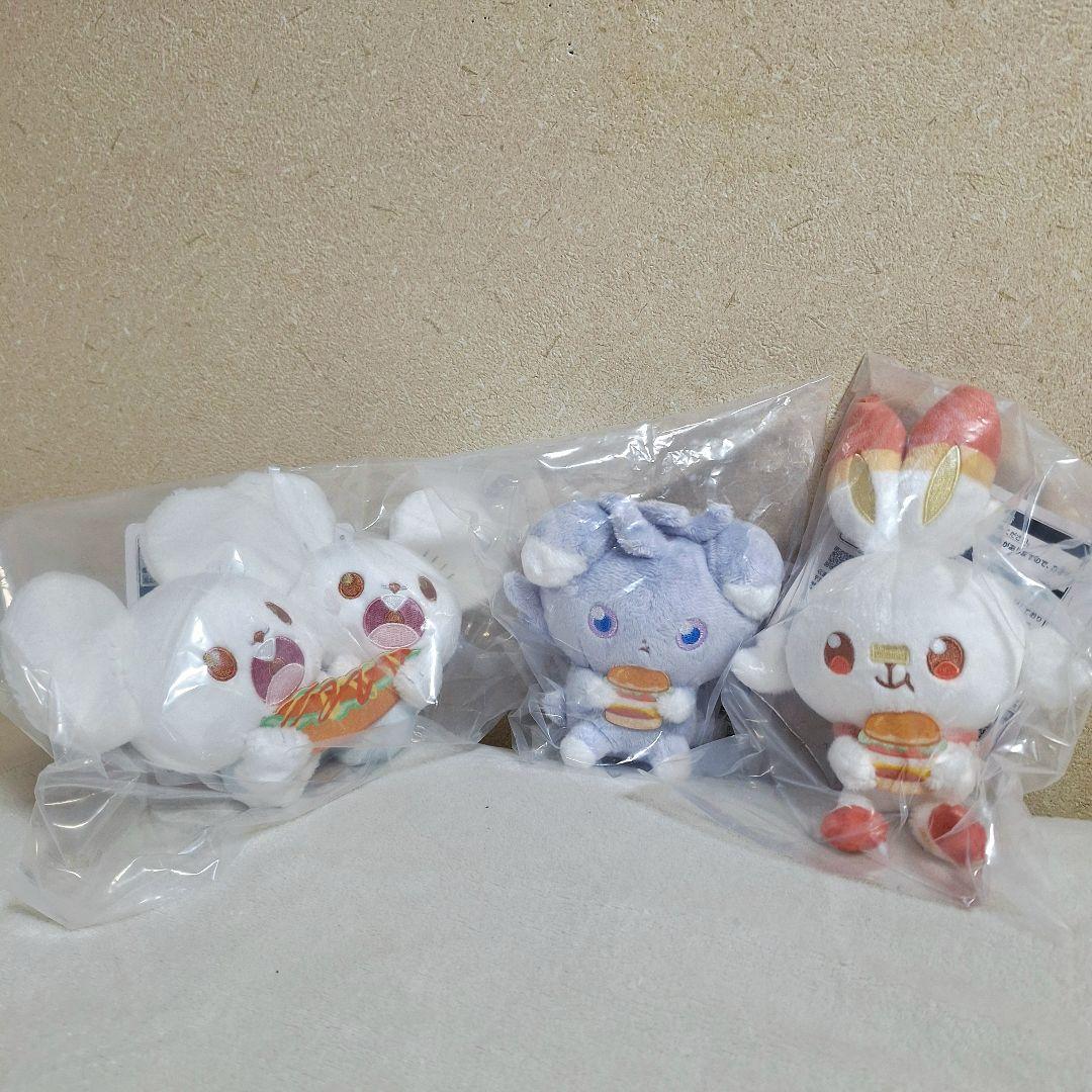 ポケピース 一番くじ F賞ぬいぐるみマスコット全3種コンプリート