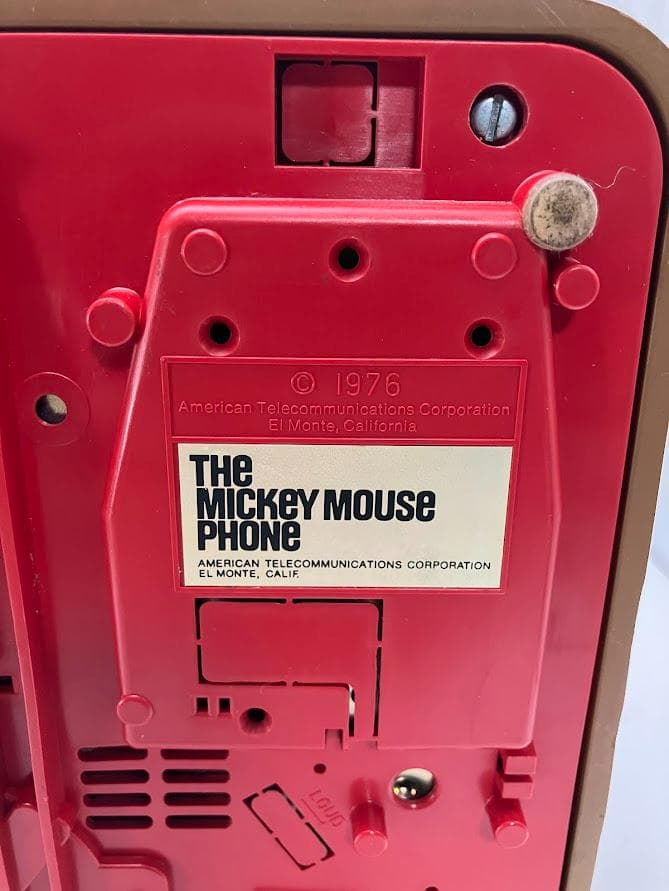 【激レア】　レトロ　アンティーク　ミッキーマウス　プッシュ式　電話機