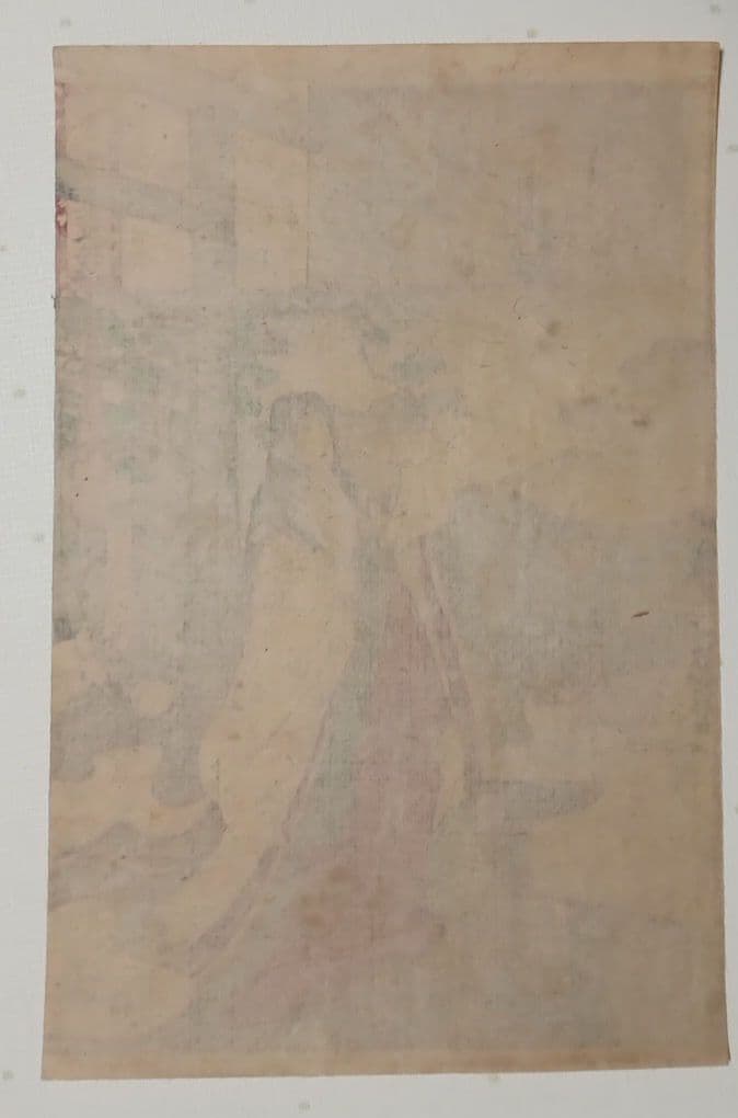 浮世絵版画、東繪畫夜競（小野小町)、橋本周延画明治19年出版