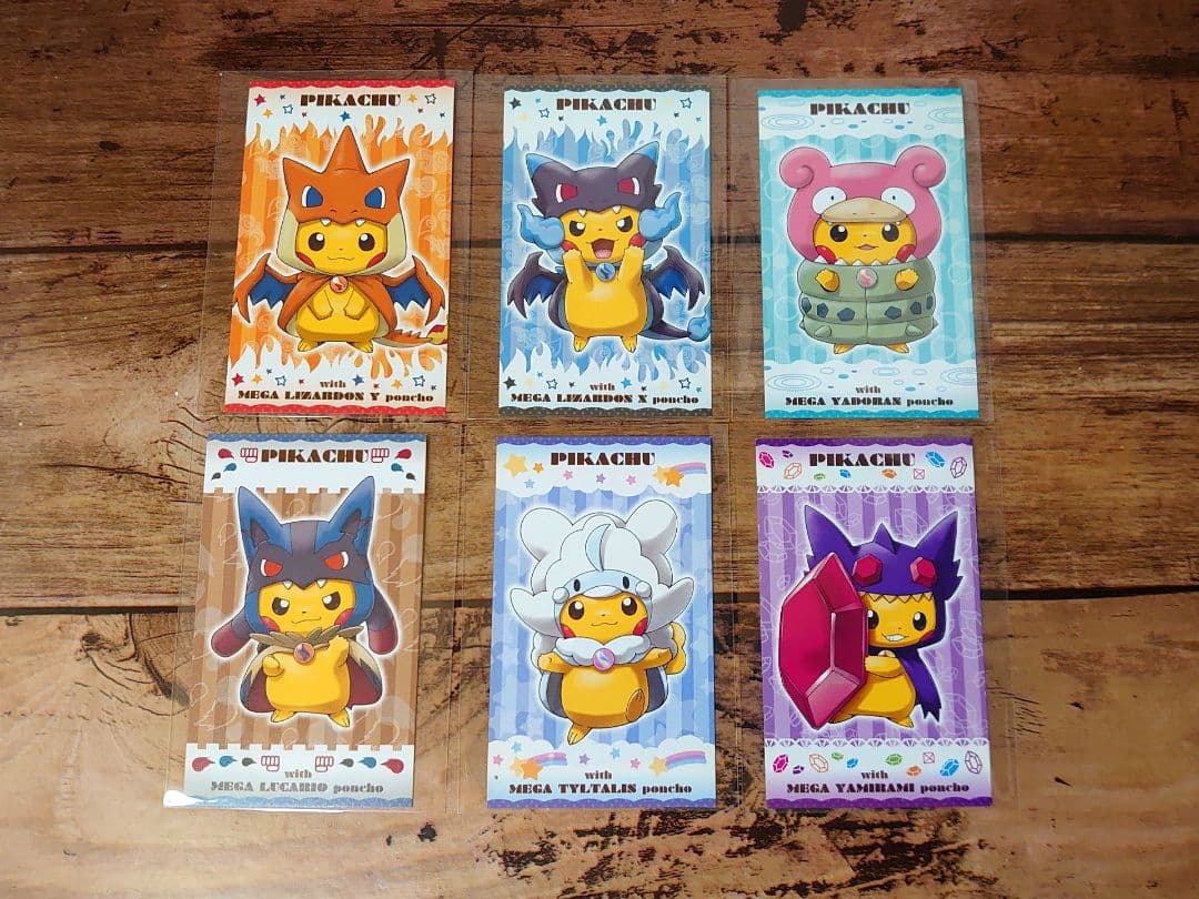 メガキャンペーン 第1弾 名刺カード 6種 ピカチュウ メガシンカ ポンチョ ②