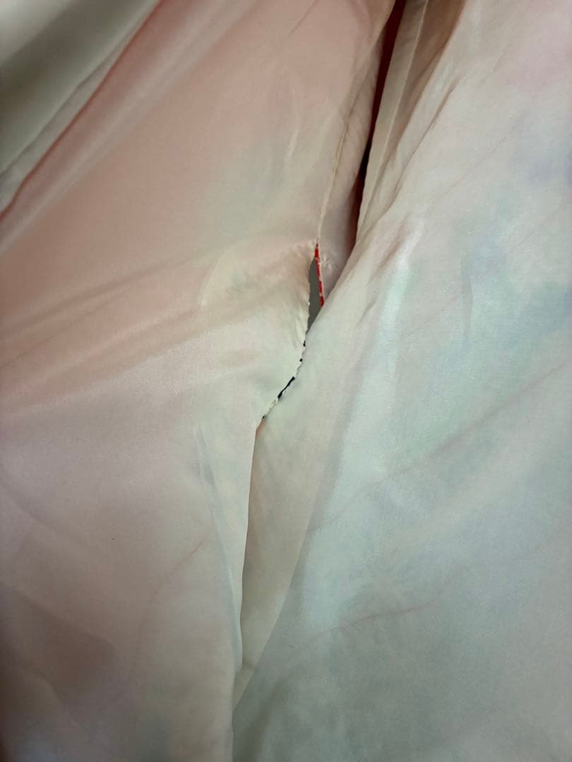 【逸品】藤娘きぬたや　総絞り　振袖　橙色　裄64 長襦袢　刺繍半襟(さんび)付き