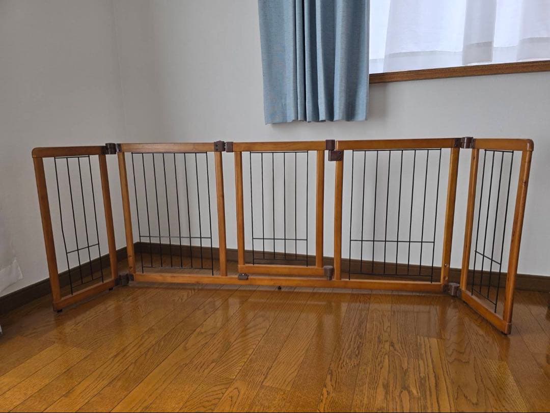 リッチェル　木製おくだけドア付ペットゲート　柵　犬用　猫用　子供用
