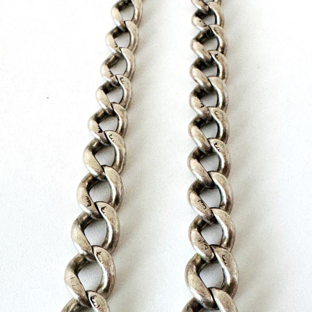 1921年★英国★アルバートチェーン/純銀製/アンティーク