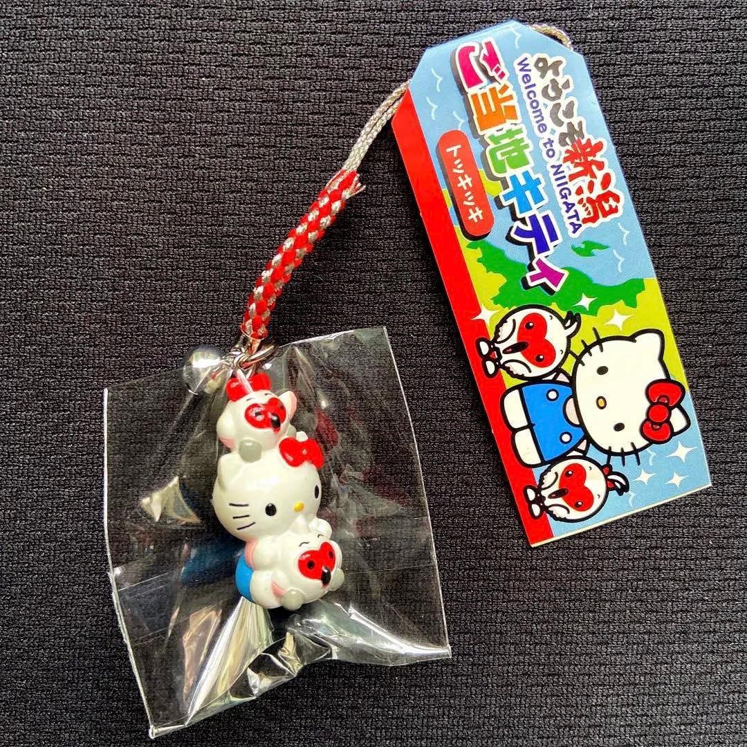 ご当地キティトッキッキ根付けストラップ新潟限定激レア希少当時物マスコットキャラ