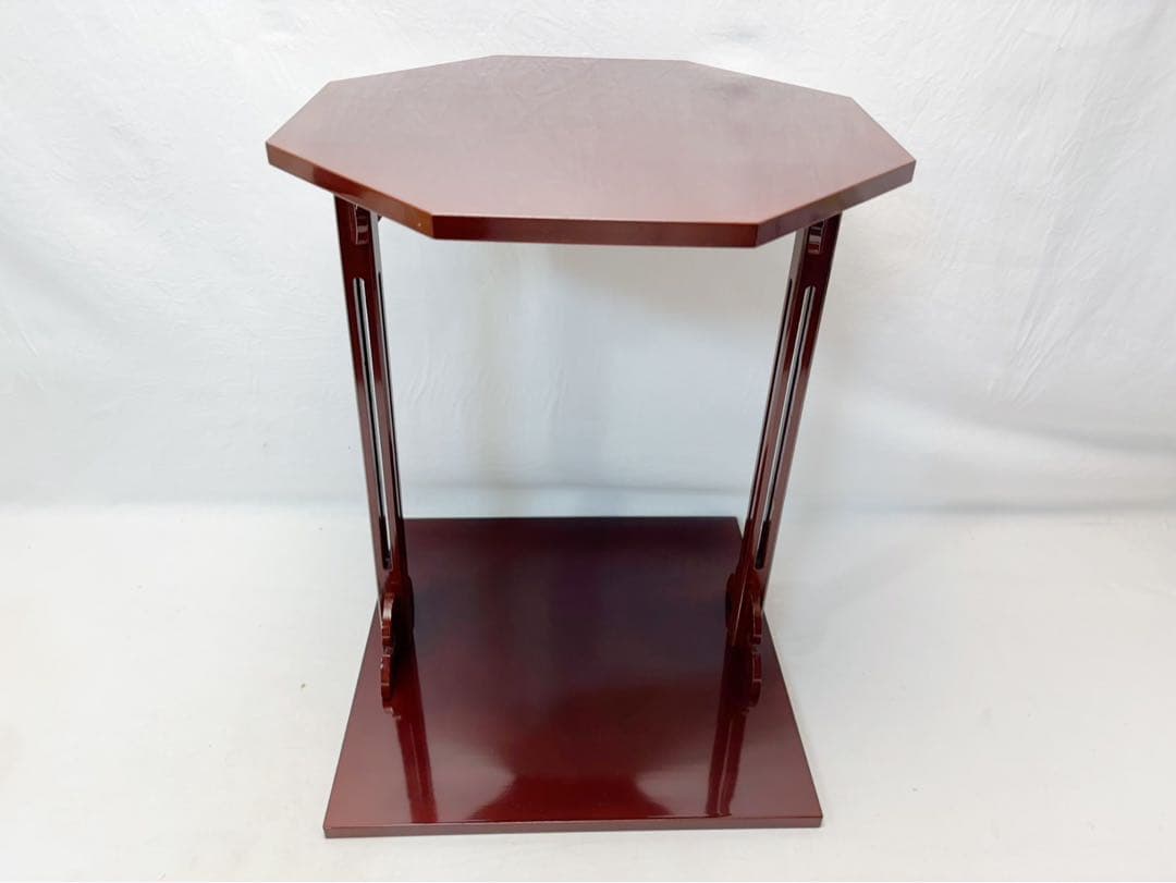 ほぼ未使用 茶道具 塗師 陽斎作 木製溜塗 寿棚 淡々斎好写し 組み立式 共箱