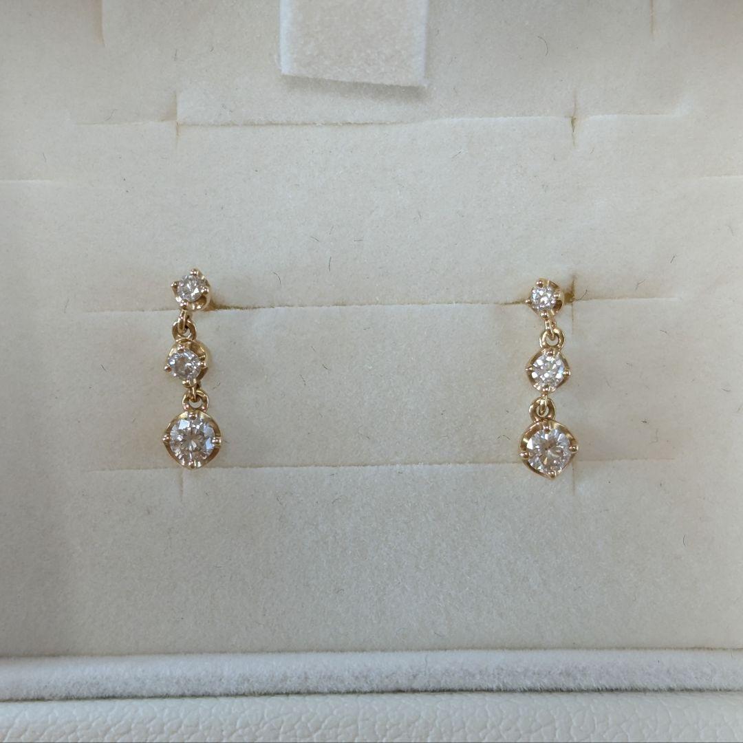 ４℃ K18YG ダイヤモンドピアス ヨンドシー