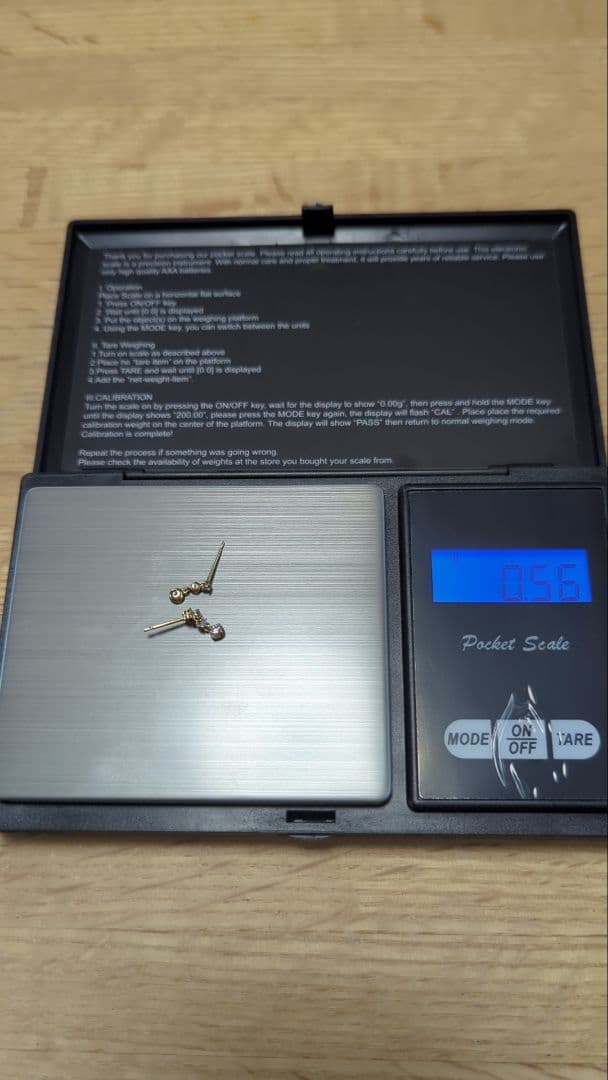 ４℃ K18YG ダイヤモンドピアス ヨンドシー