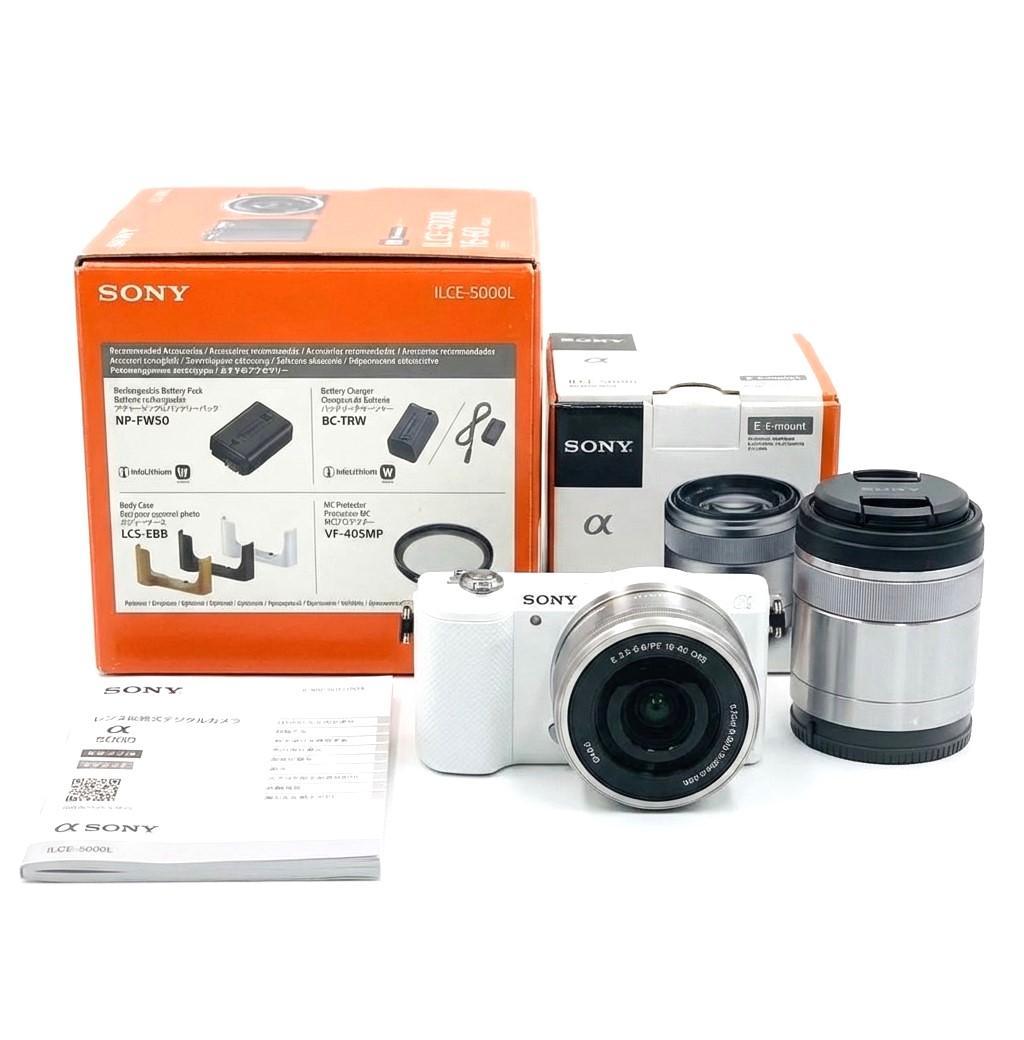 Wifi転送✨ SONY α5000 Wレンズキット ホワイト ミラーレス一眼