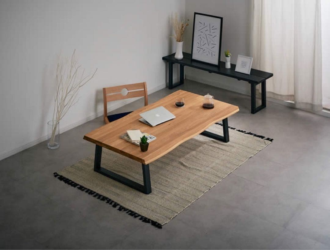 極美品　使用1週間　木製　オーク集成材　ローテーブル