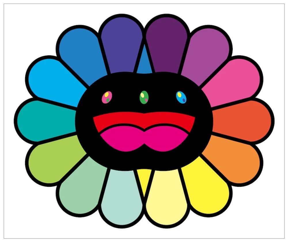 村上隆 版画 Multicolor Double Face: Black