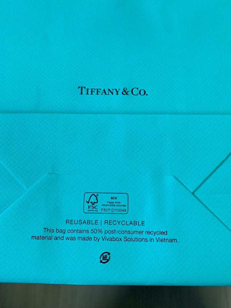 国内現行品　美品ティファニー ショッピング紙袋60枚セット（20x25cm）
