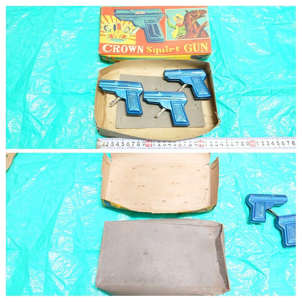 駄菓子屋玩具♪ブリキ鉄砲！箱付き・昭和時代の未使用保管品！③