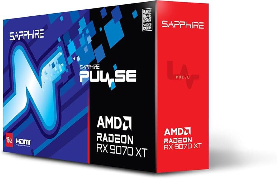 グラフィックボード・グラボ・ビデオカード Sapphire Pulse Radeon RX 9070XT 16GB