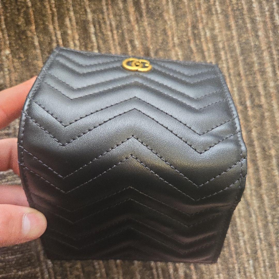 GUCCI ブラック チェブロンステッチ 財布 箱、袋付き