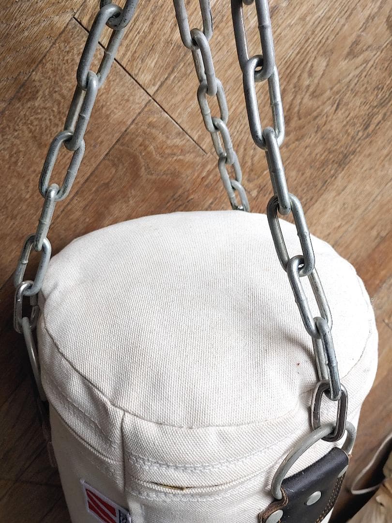 【送料込み】美品！サンドバッグ 白帆布製（小小）RO500 格闘技練習用