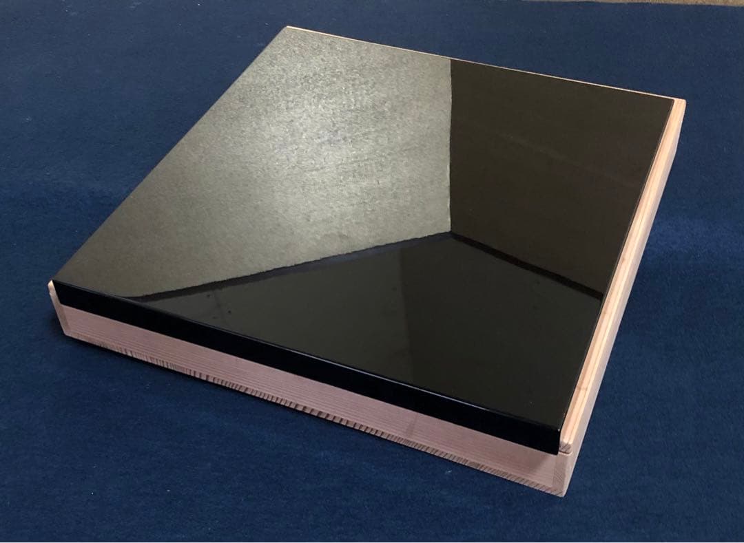 《R》茶道具 黒蝋色塗 小板 敷板 塗師 川瀬表完作 共箱 251222か2