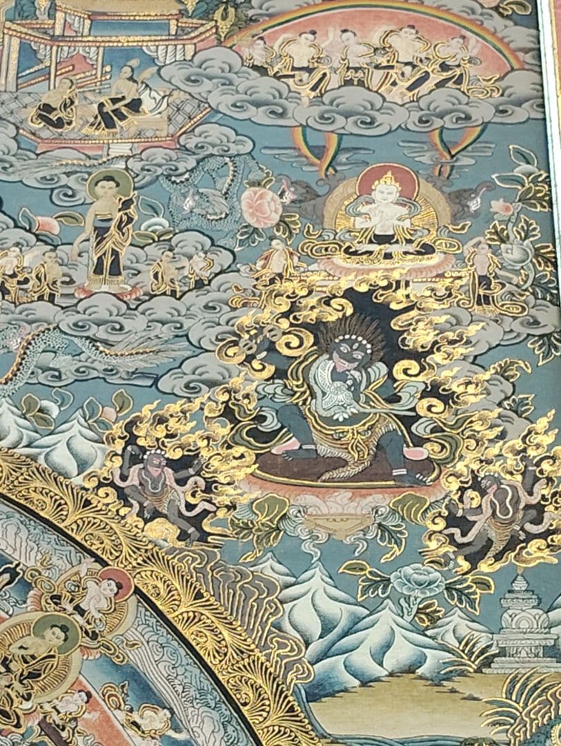 曼荼羅 特大 手描き 肉筆 絵画