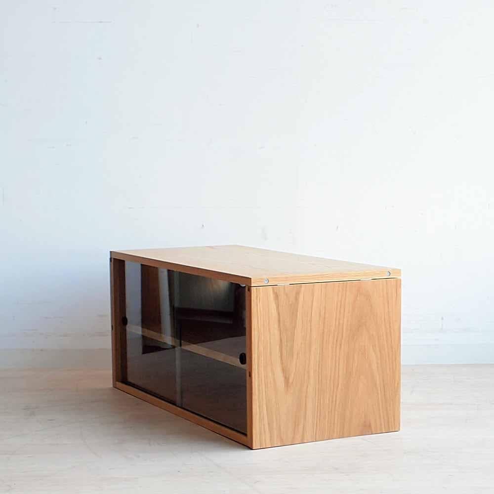 無印良品/MUJI オーク材 ユニットシェルフ用ガラス戸 ZR24335