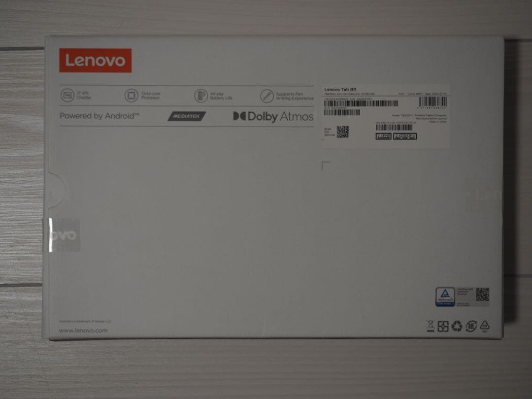 Androidタブレット本体 Lenovo Tab B11 Wi-FI TB330FU ZADA0284JP