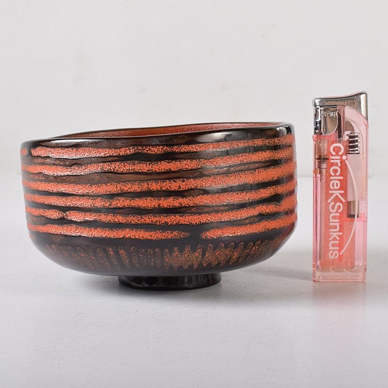 輪島塗　塗師　川岸充雅作　輪島本乾漆造り　御茶椀　共布共箱　U　R8375